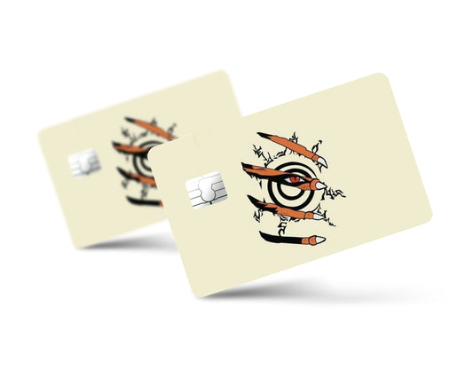 Anime Town Creations Credit Card Naruto Nine-Tail Fox Seal Full Skins - Anime Naruto Skin