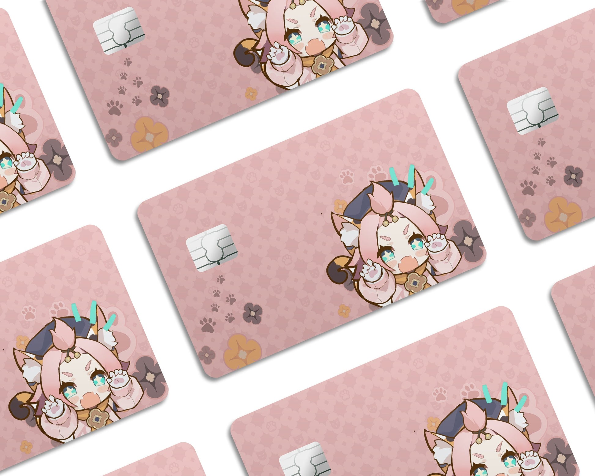 Anime Town Creations Credit Card Genshin Impact Chibi Diona Half Skins - Anime Genshin Impact  Skin
