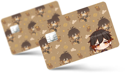 Anime Town Creations Credit Card Genshin Impact Chibi Zhongli Full Skins - Anime Genshin Impact  Skin
