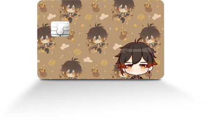 Anime Town Creations Credit Card Genshin Impact Chibi Zhongli Full Skins - Anime Genshin Impact  Skin