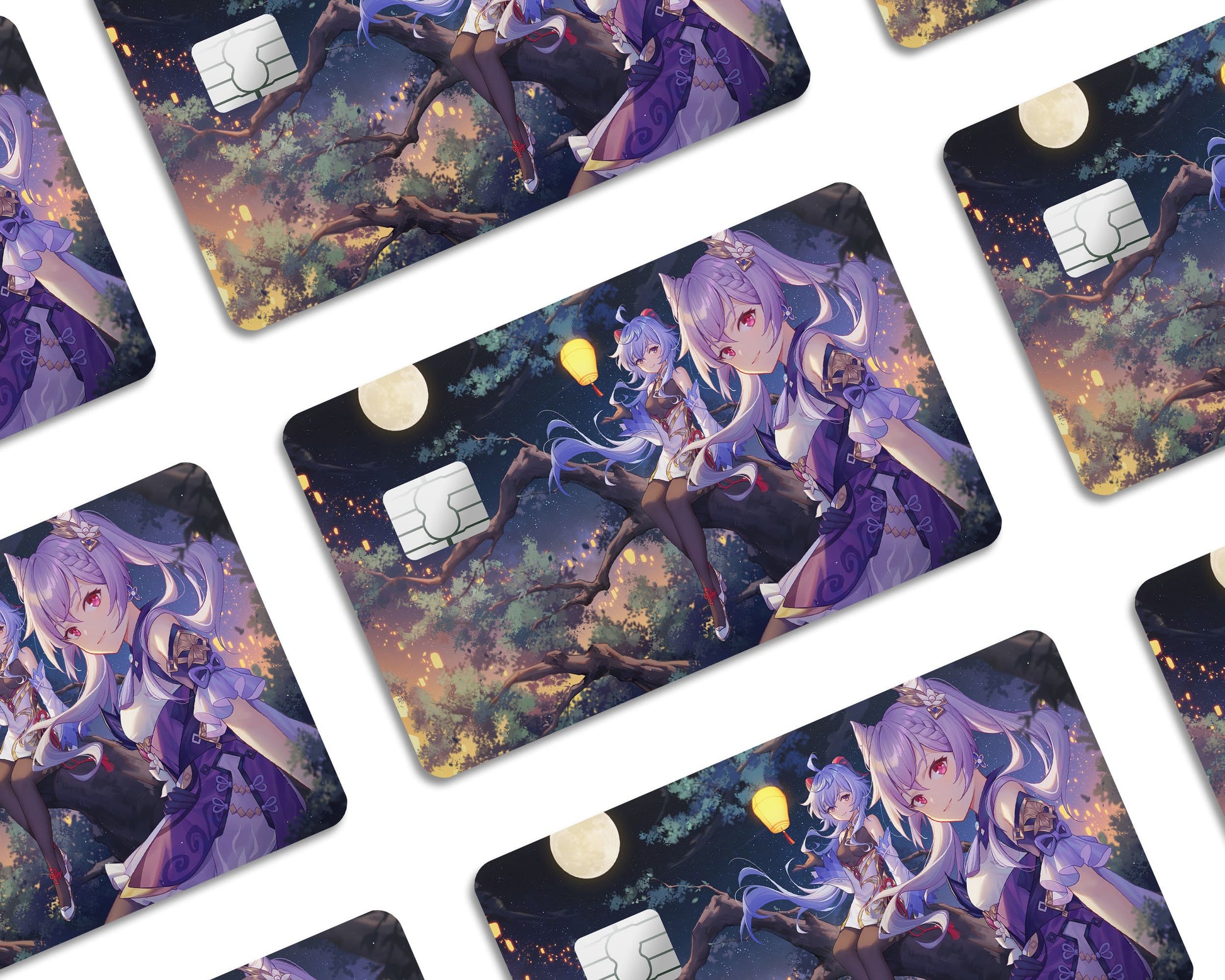 Anime Town Creations Credit Card Genshin Impact Keqing & Ganyu Half Skins - Anime Genshin Impact  Skin