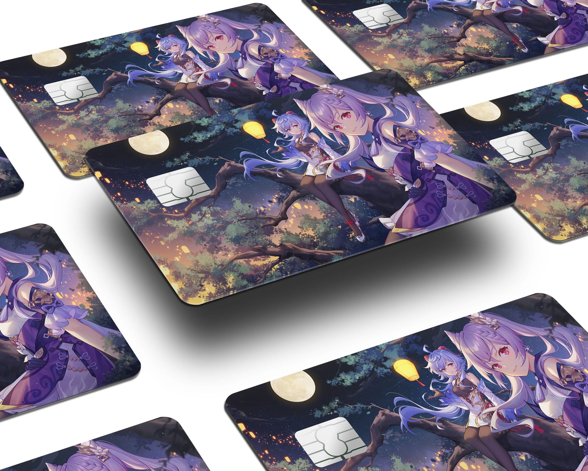 Anime Town Creations Credit Card Genshin Impact Keqing & Ganyu Half Skins - Anime Genshin Impact  Skin