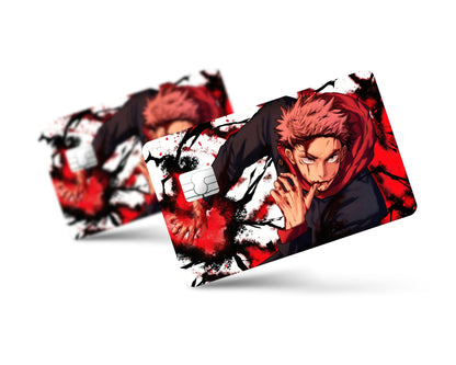 Anime Town Creations Credit Card Jujutsu Kaisen Yuji Itadori Black Flash Full Skins - Anime Jujutsu Kaisen Skin