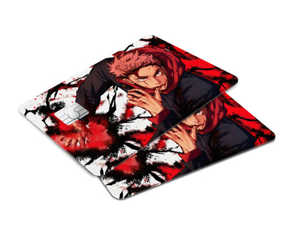 Anime Town Creations Credit Card Jujutsu Kaisen Yuji Itadori Black Flash Window Skins - Anime Jujutsu Kaisen Skin