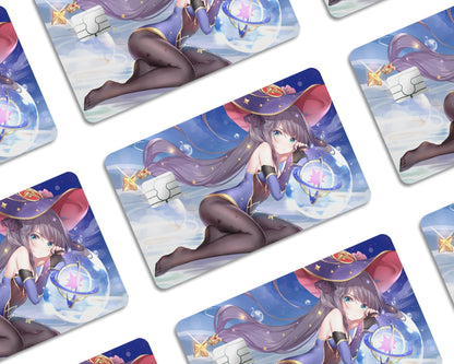 Anime Town Creations Credit Card Genshin Impact Cute Mona Half Skins - Anime Genshin Impact  Skin
