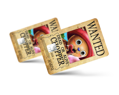 Anime Town Creations Credit Card One Piece Chopper Wanted Poster Full Skins - Anime One Piece Skin