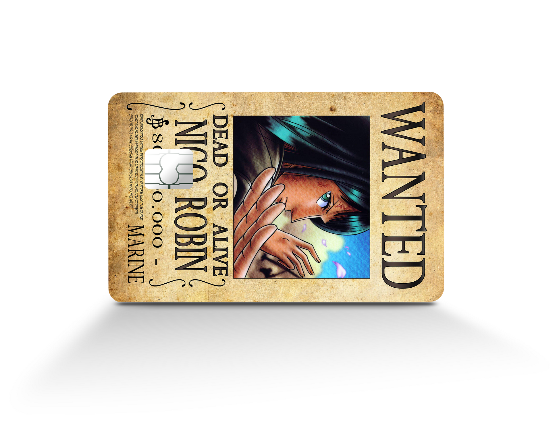 One Piece Robin Wanted Poster Credit Card Skin Anime Town Creations One Piece Robin Wanted Poster Credit Card Skin Anime Town Creations
