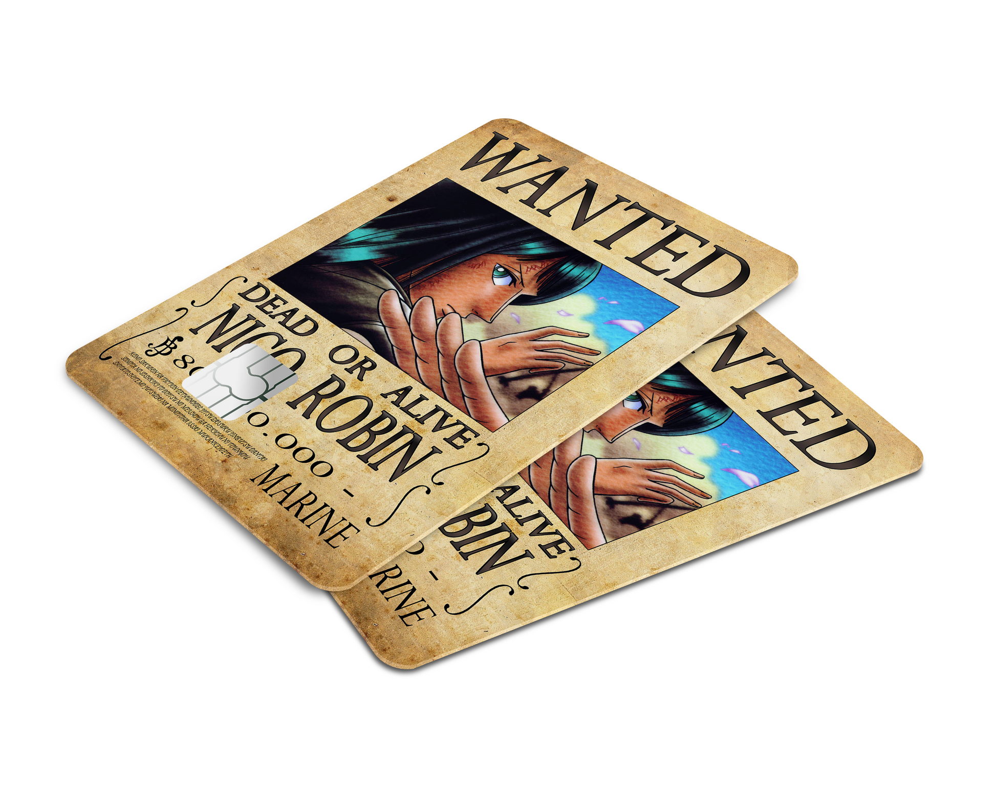 Anime Town Creations Credit Card One Piece Robin Wanted Poster Window Skins - Anime One Piece Skin