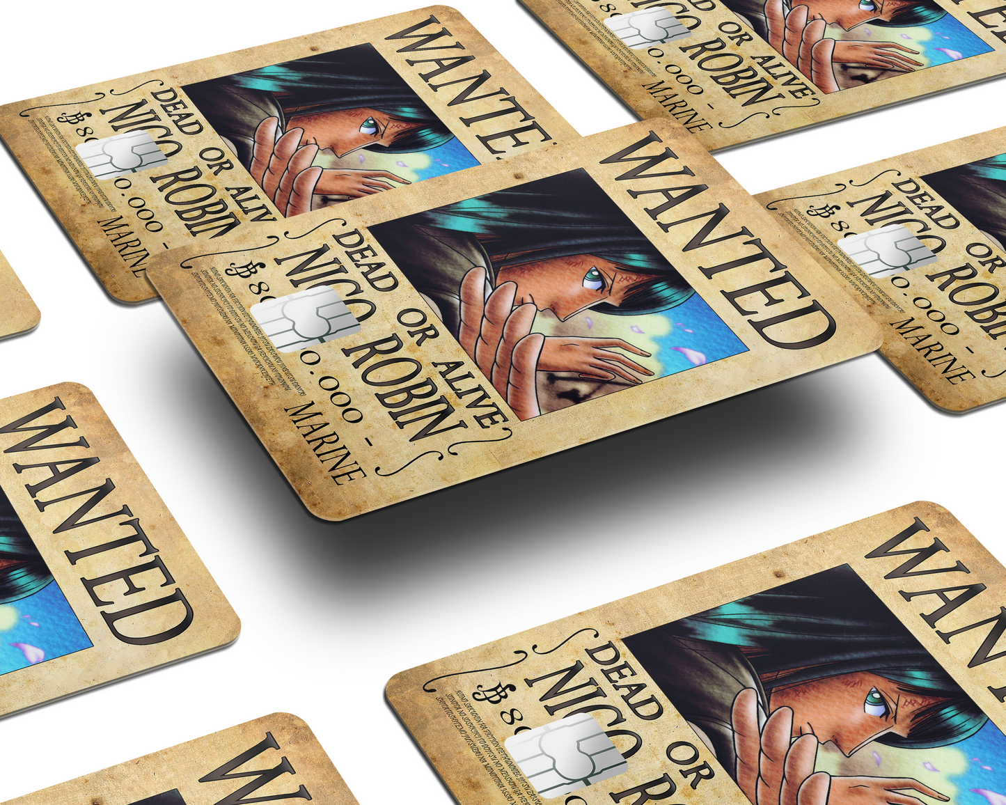Anime Town Creations Credit Card One Piece Robin Wanted Poster Half Skins - Anime One Piece Skin