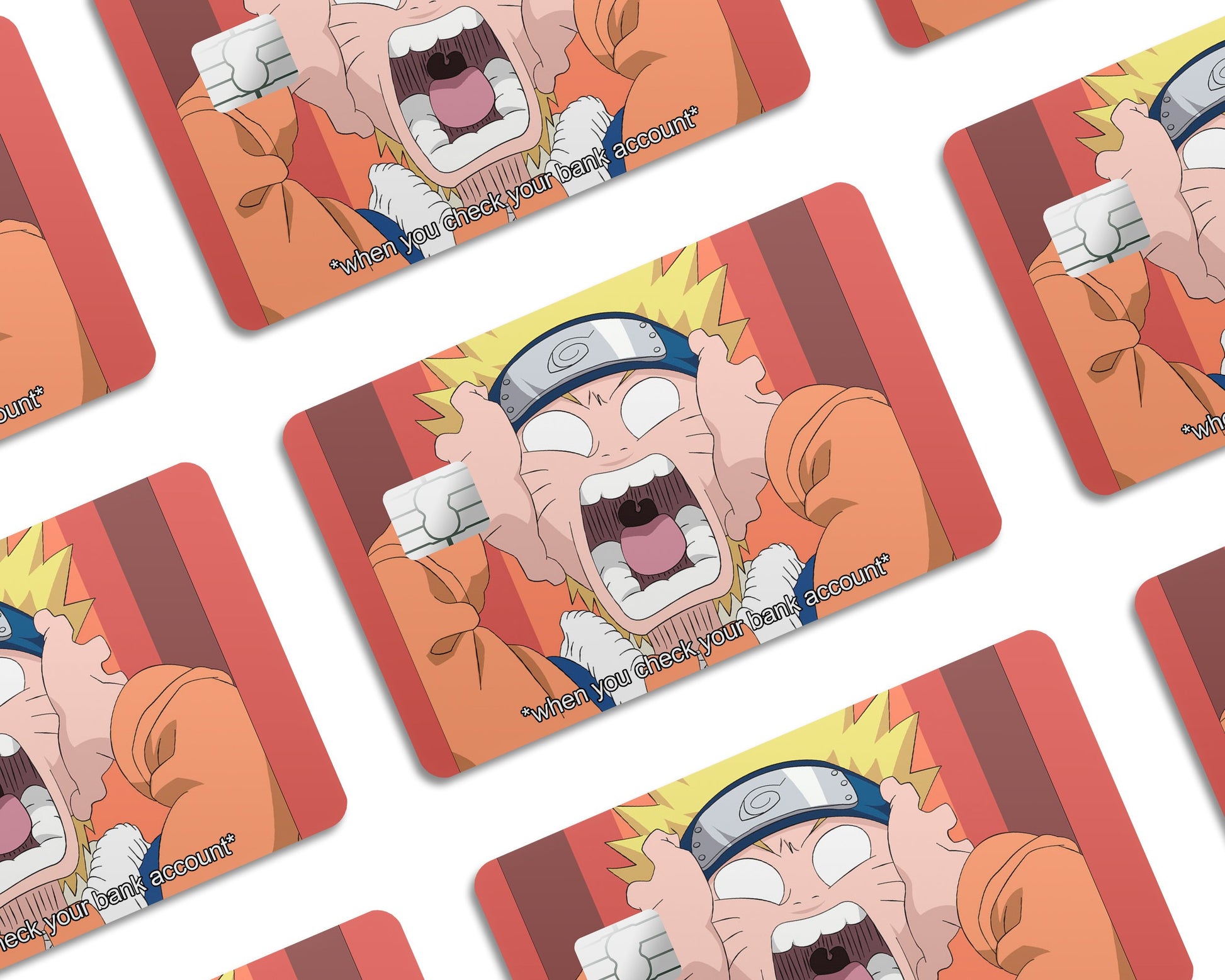 Anime Town Creations Credit Card Naruto Shocked Half Skins - Anime Naruto Skin