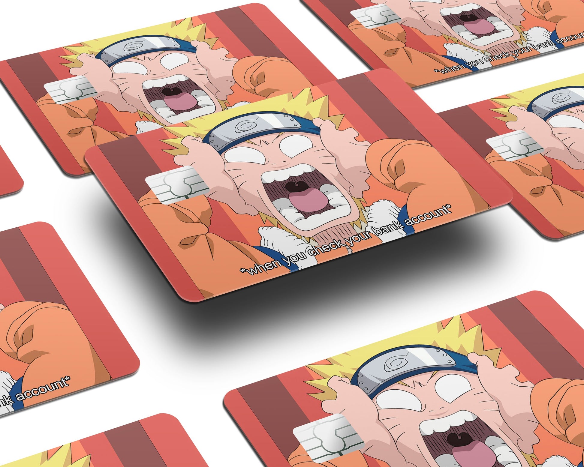 Anime Town Creations Credit Card Naruto Shocked Half Skins - Anime Naruto Skin