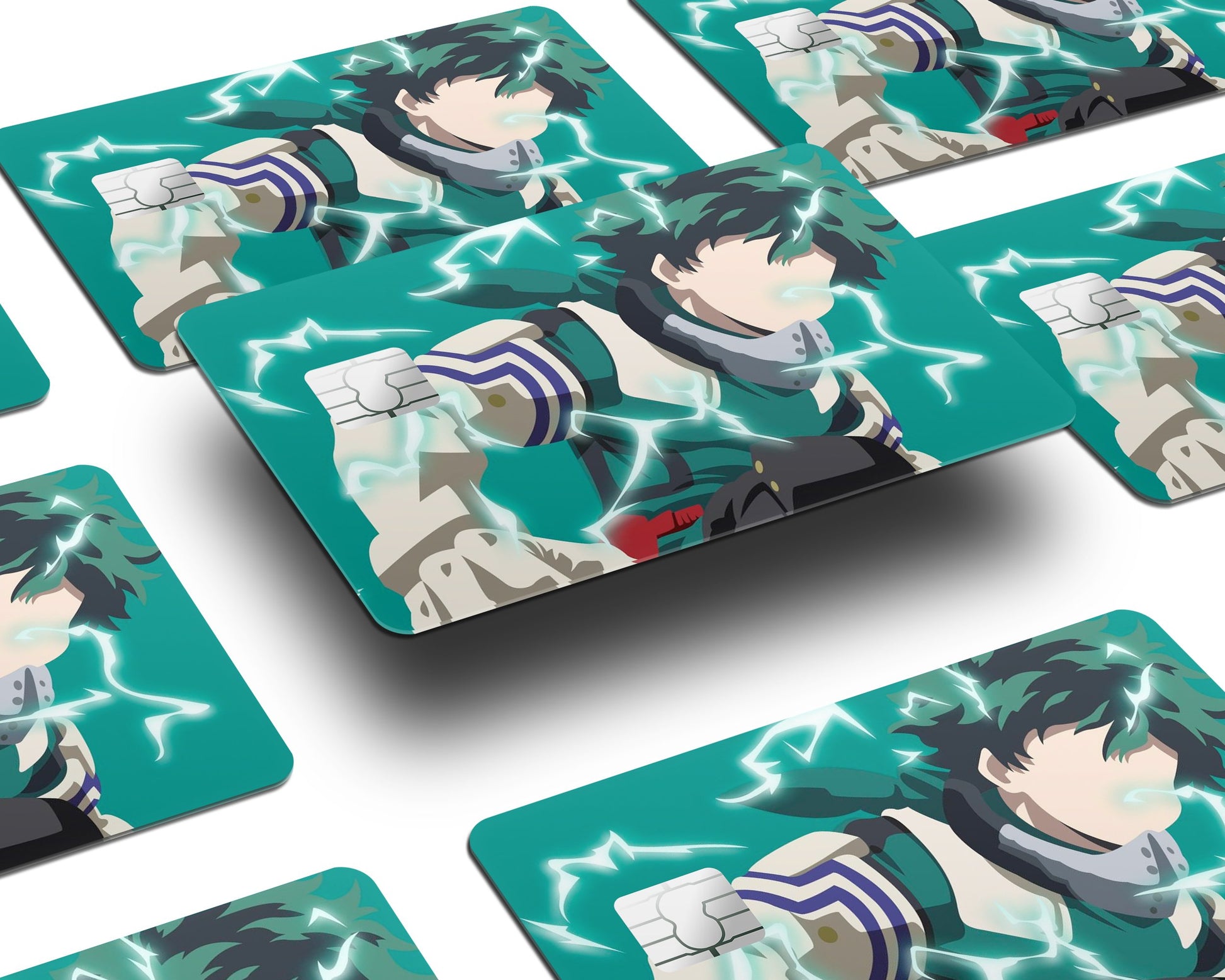 Anime Town Creations Credit Card My Hero Academia Izuka Midoriya Minimalist Half Skins - Anime My Hero Academia Skin