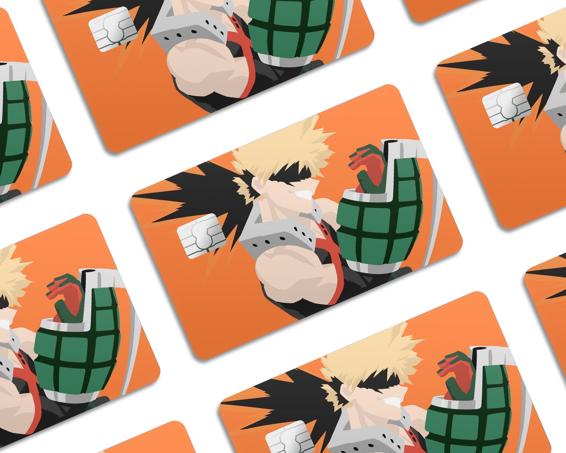 Anime Town Creations Credit Card My Hero Academia Katsuki Bakugo Minimalist Half Skins - Anime My Hero Academia Skin