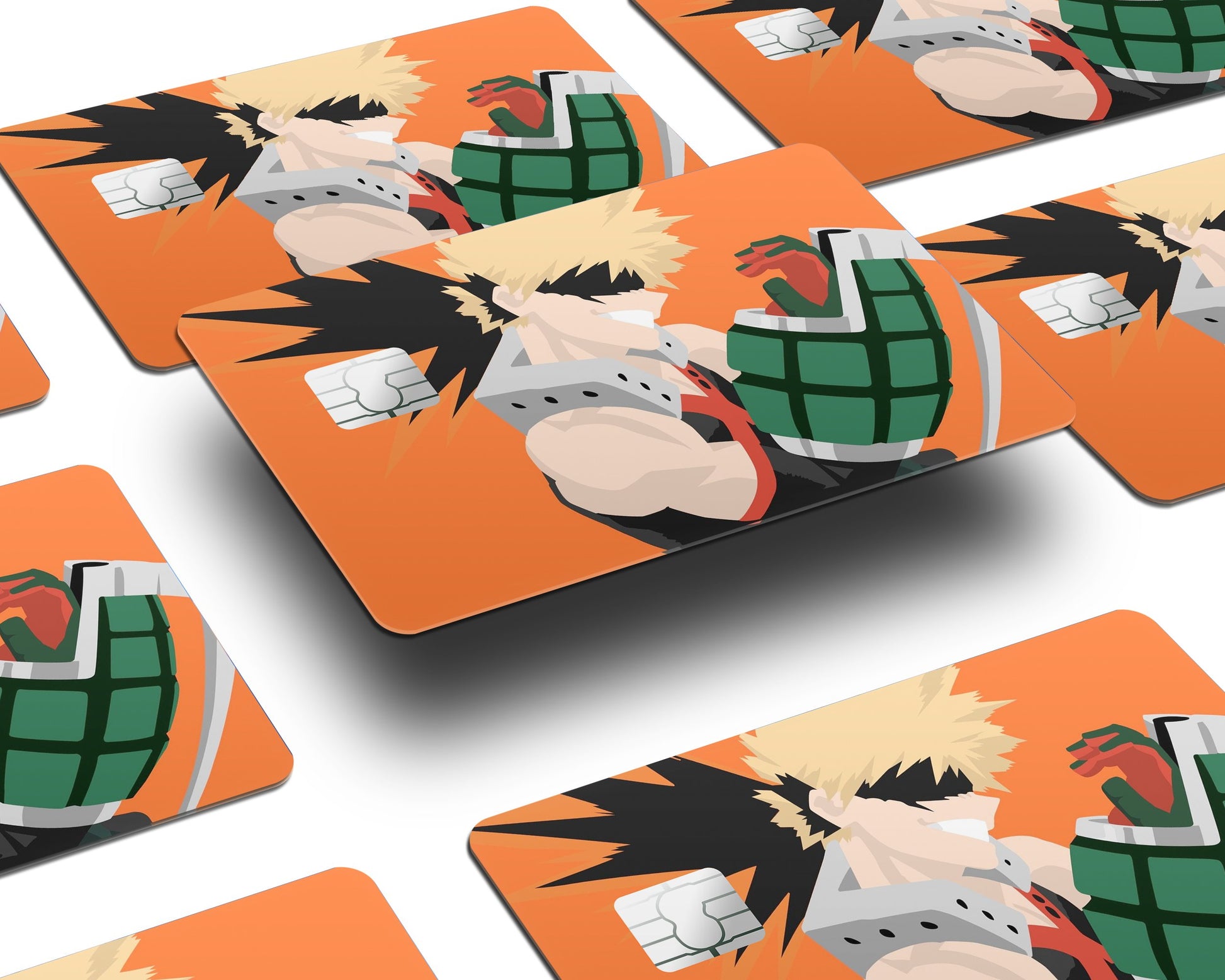 Anime Town Creations Credit Card My Hero Academia Katsuki Bakugo Minimalist Half Skins - Anime My Hero Academia Skin