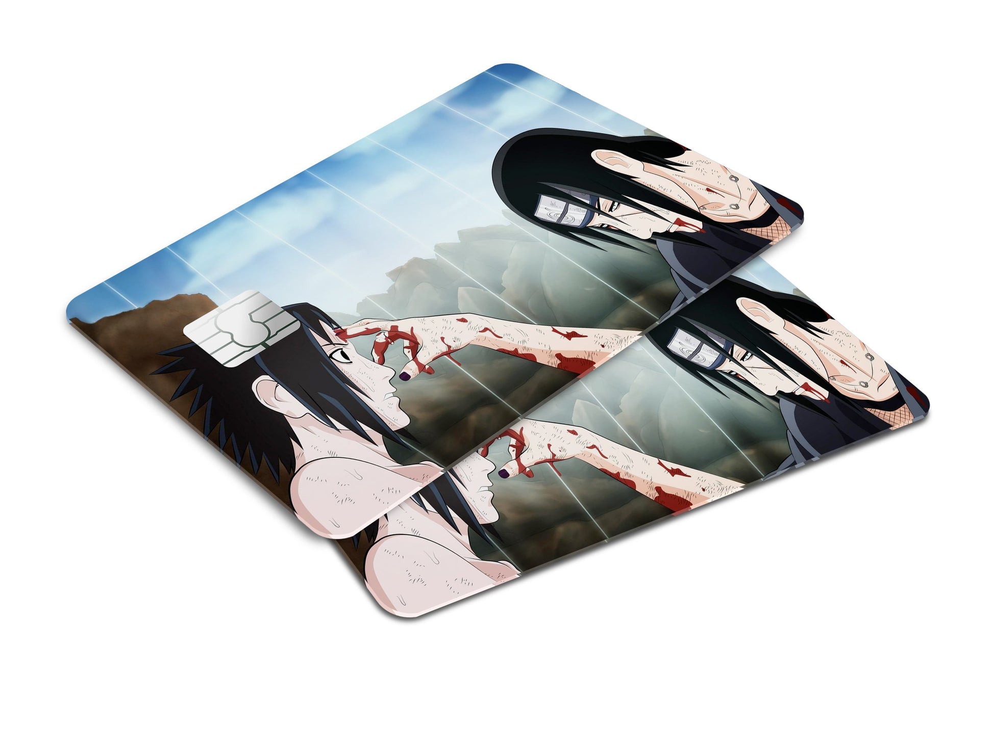 Anime Town Creations Credit Card Uchiha Brothers Forehead Poke Window Skins - Anime Naruto Skin