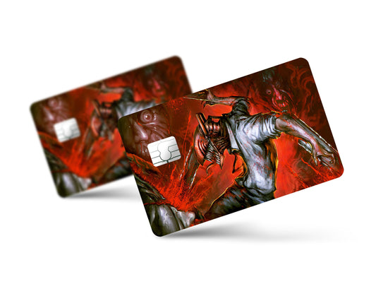 Anime Town Creations Credit Card Chainsaw Man Minimalist Full Skins - Anime Chainsaw Man Skin