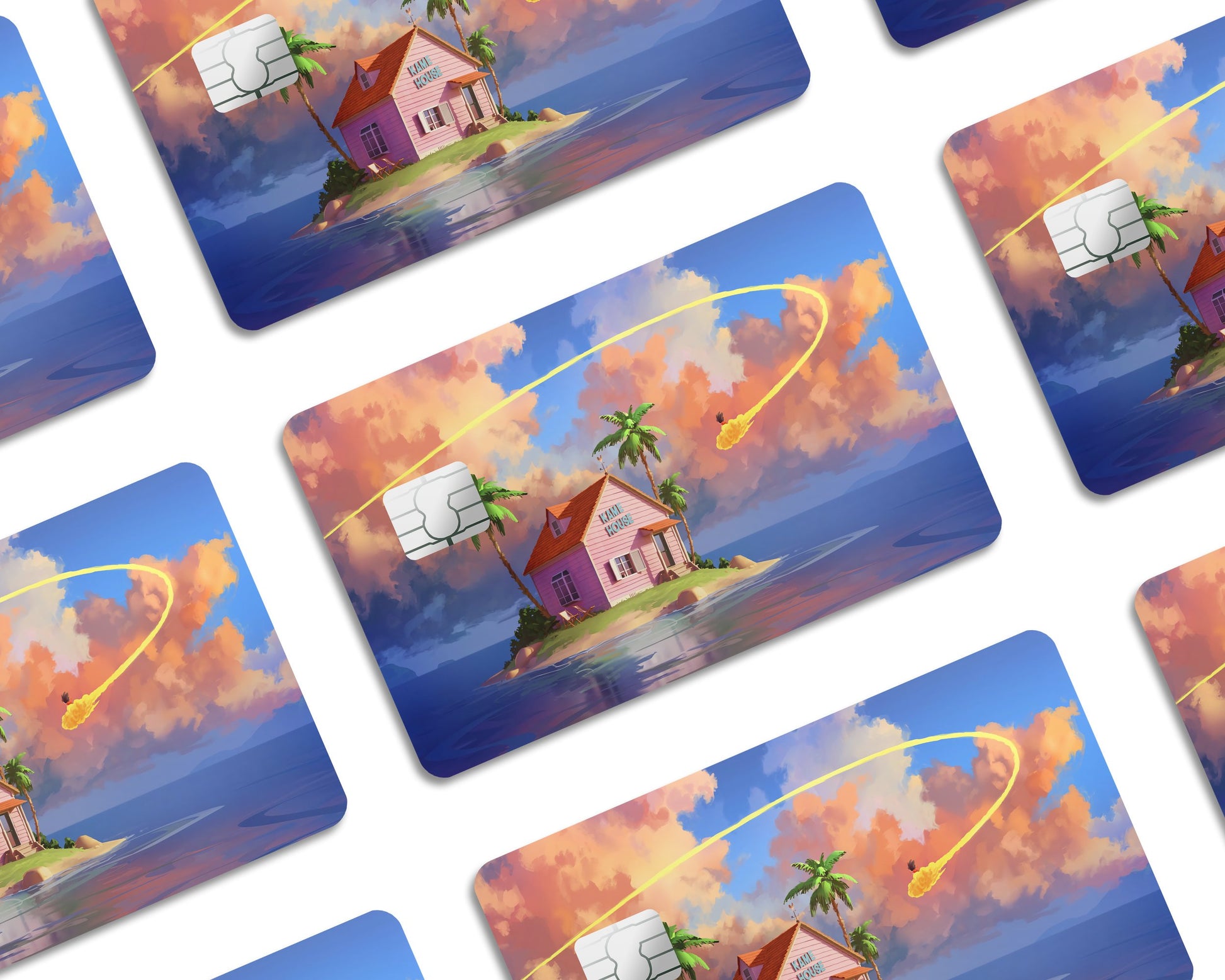 Anime Town Creations Credit Card Dragon Ball Kame Island Half Skins - Anime Dragon Ball Skin