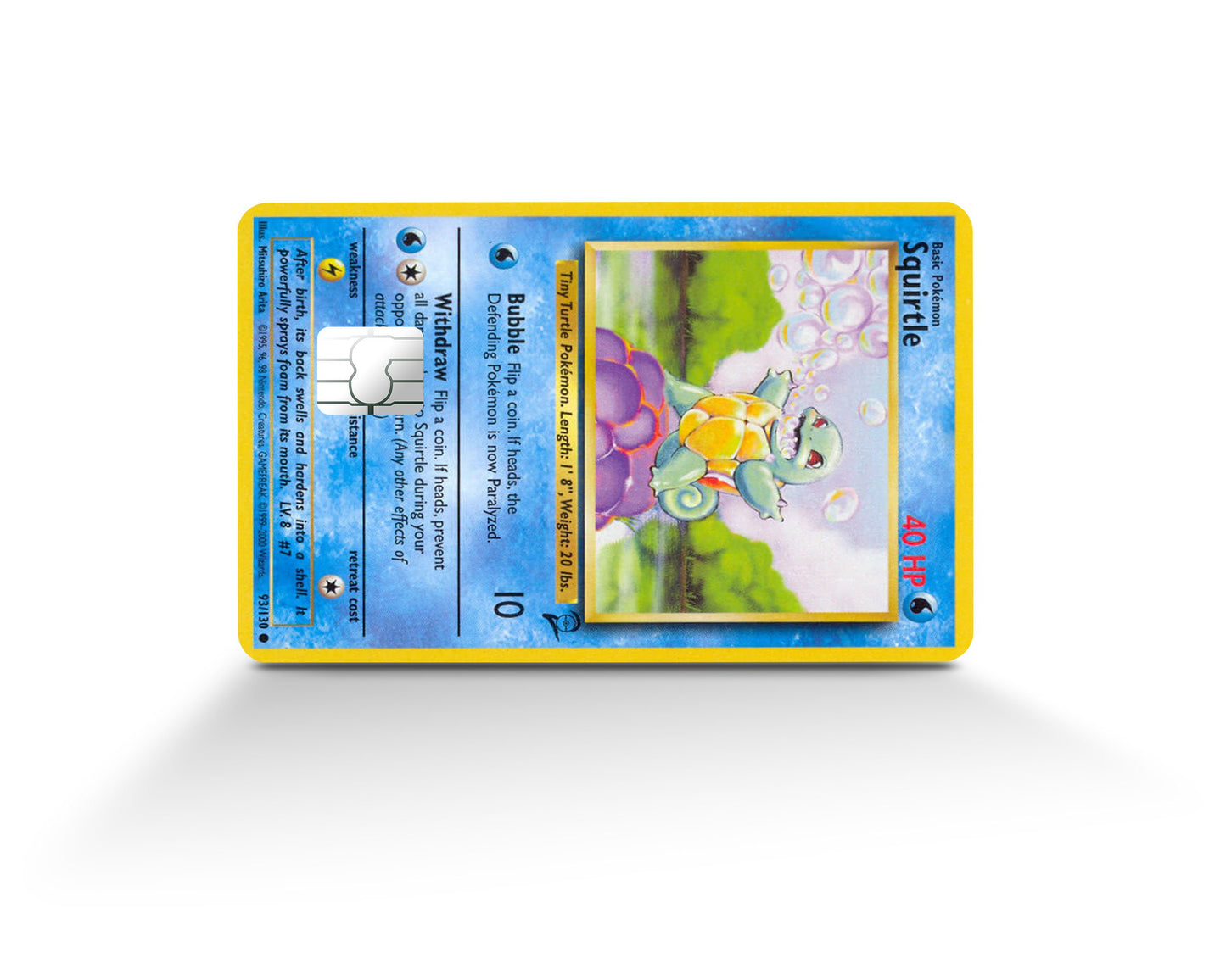 Anime Town Creations Credit Card Squirtle Pokemon Card Full Skins - Anime Pokemon Skin