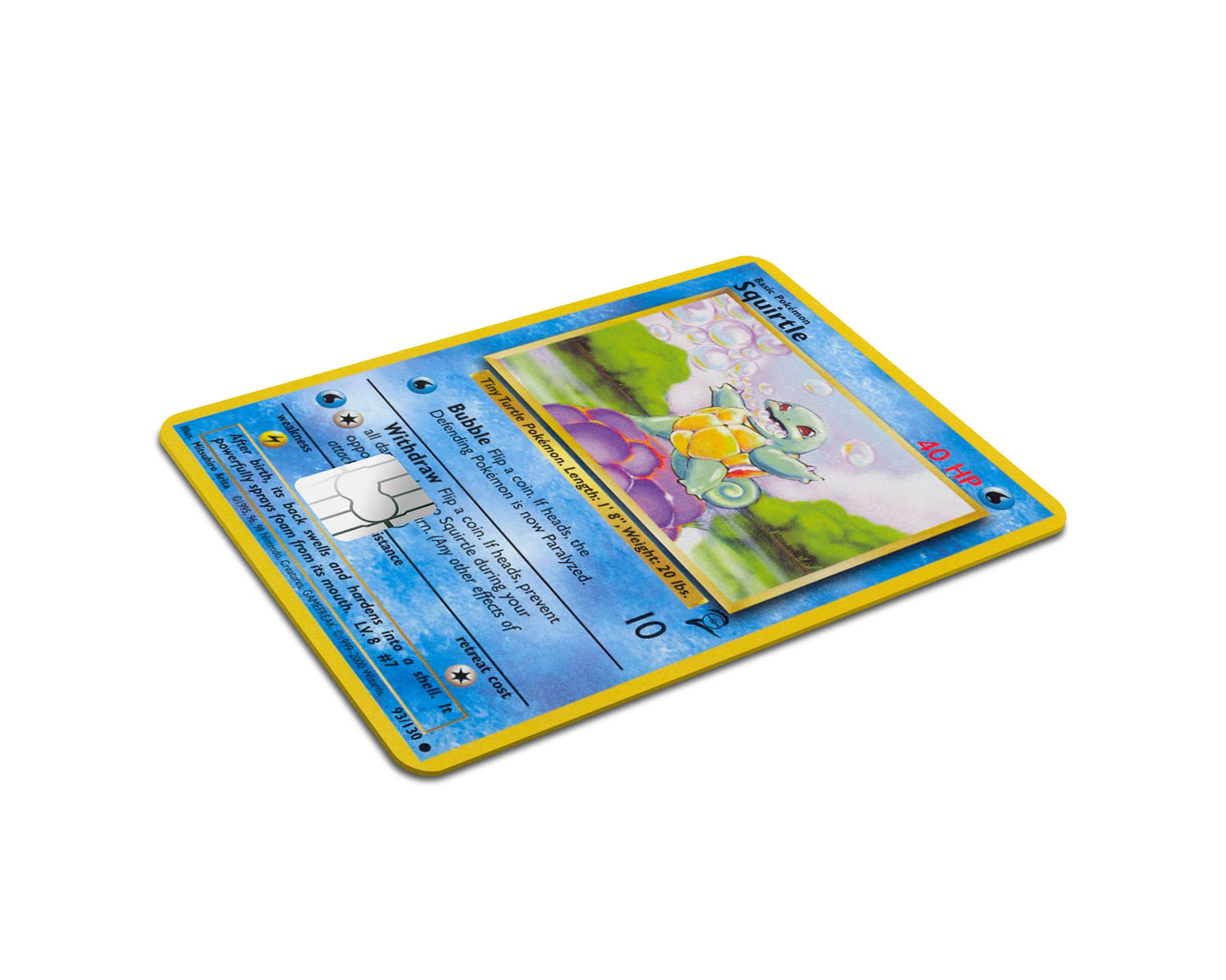 Anime Town Creations Credit Card Squirtle Pokemon Card Full Skins - Anime Pokemon Skin