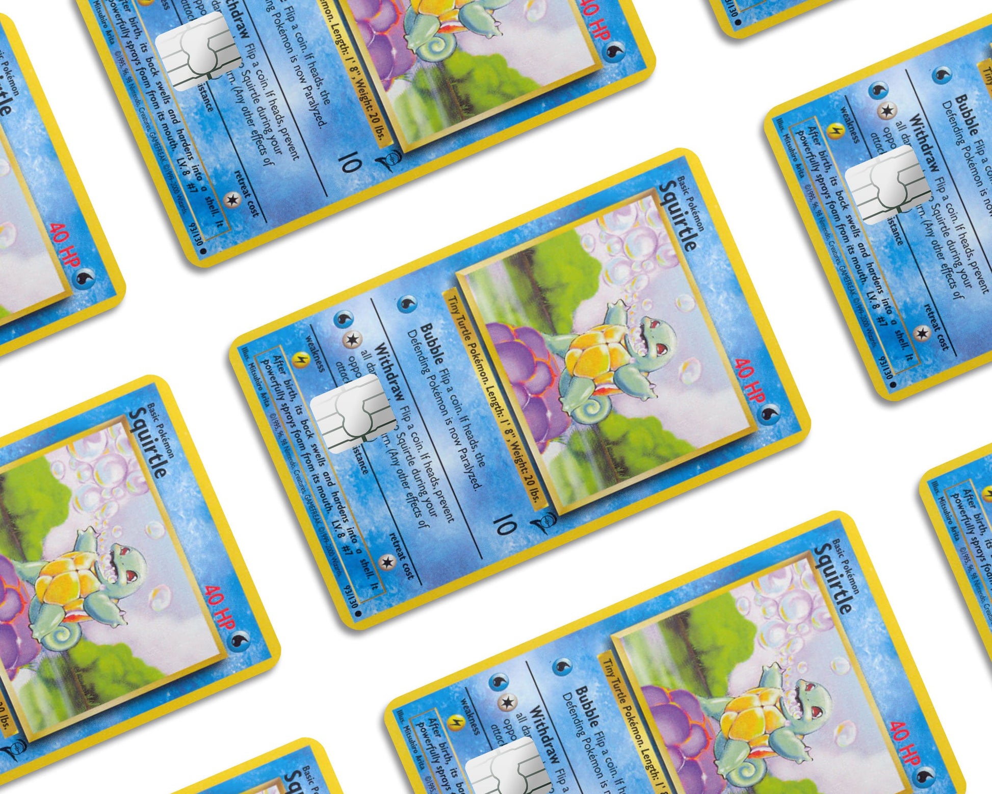Anime Town Creations Credit Card Squirtle Pokemon Card Half Skins - Anime Pokemon Skin