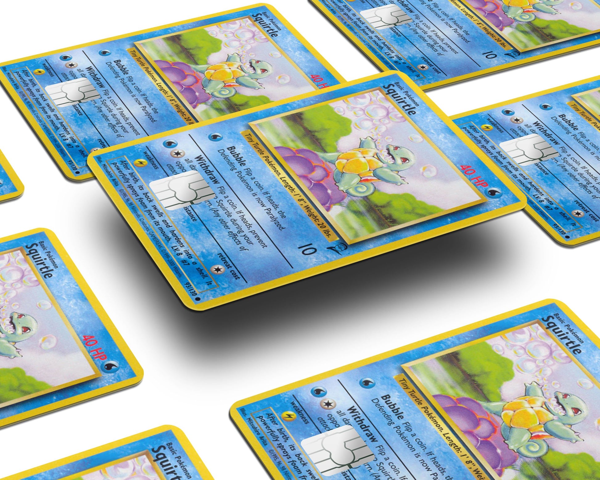 Anime Town Creations Credit Card Squirtle Pokemon Card Half Skins - Anime Pokemon Skin