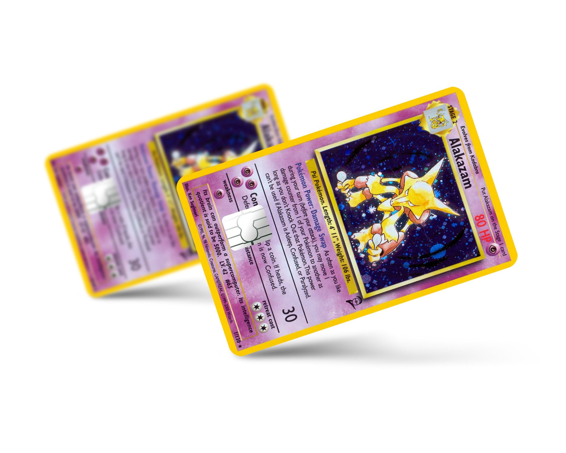Alakazam Pokemon Card Credit Card Skin Anime Town Creations Alakazam Pokemon Card Credit Card Skin Anime Town Creations