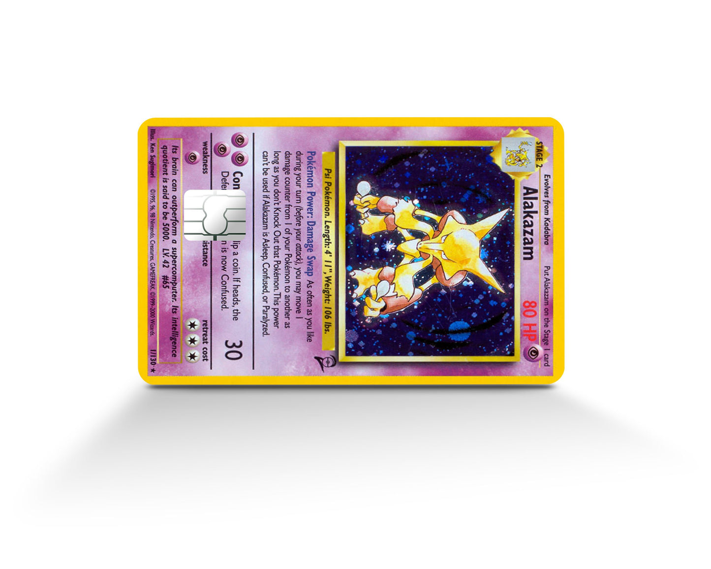 Anime Town Creations Credit Card Alakazam Pokemon Card Full Skins - Anime Pokemon Skin