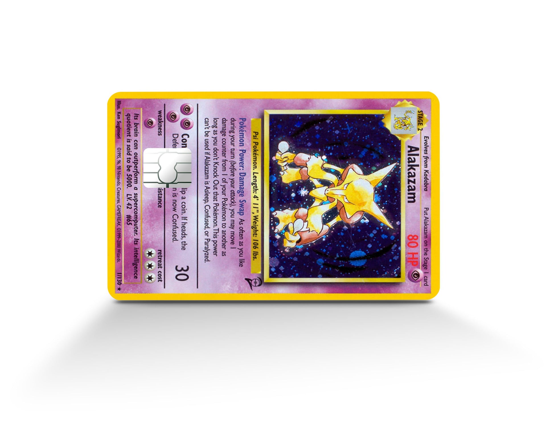 Anime Town Creations Credit Card Alakazam Pokemon Card Full Skins - Anime Pokemon Skin