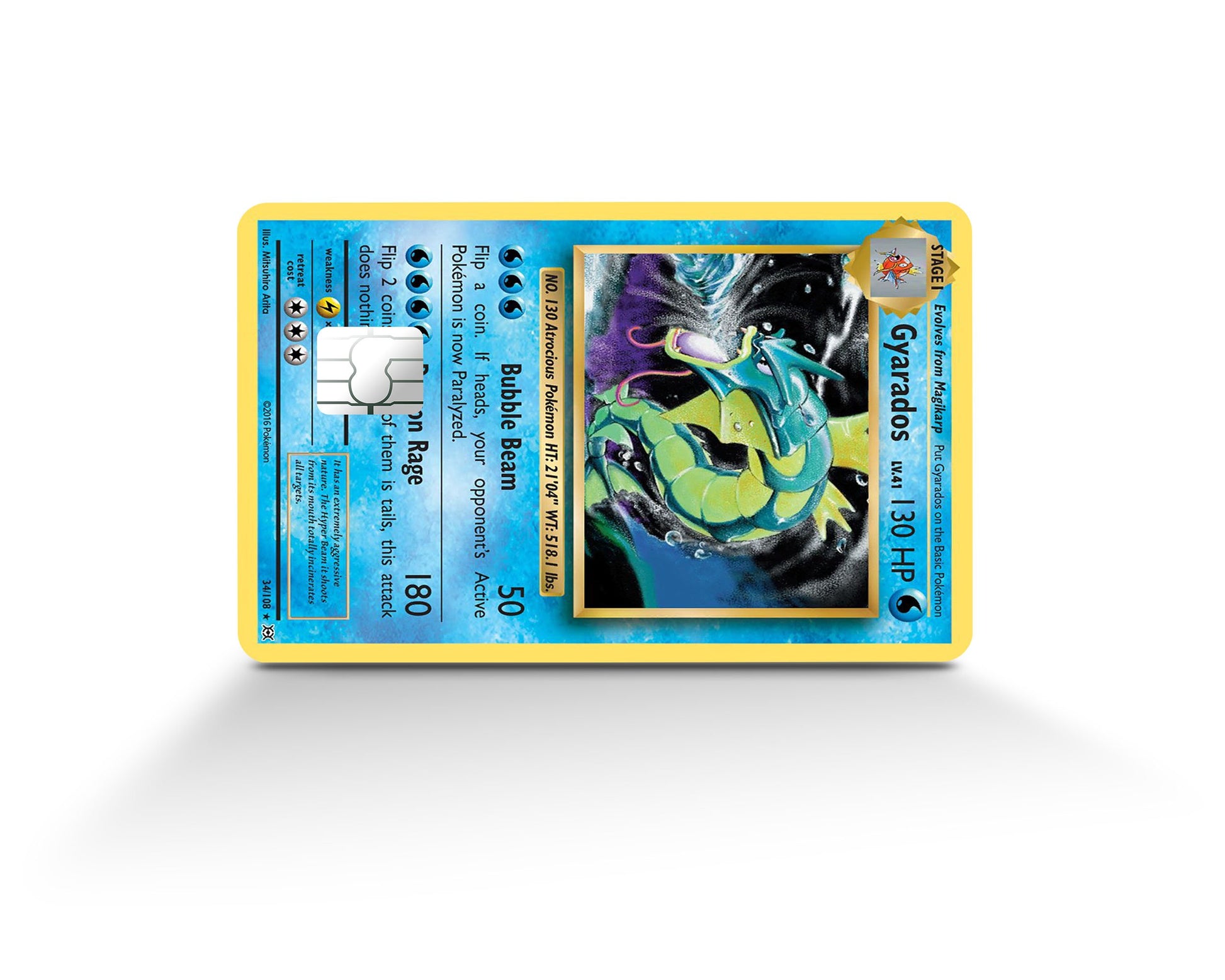 Anime Town Creations Credit Card Gyarados Pokemon Card Full Skins - Anime Pokemon Skin