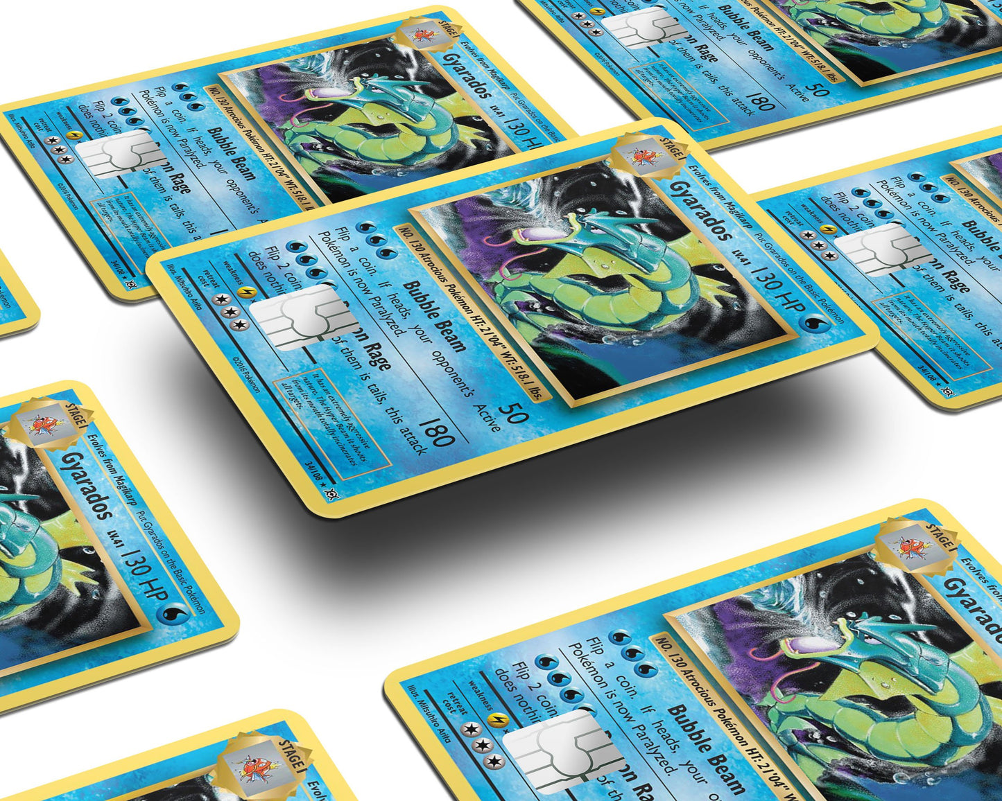 Anime Town Creations Credit Card Gyarados Pokemon Card Half Skins - Anime Pokemon Skin