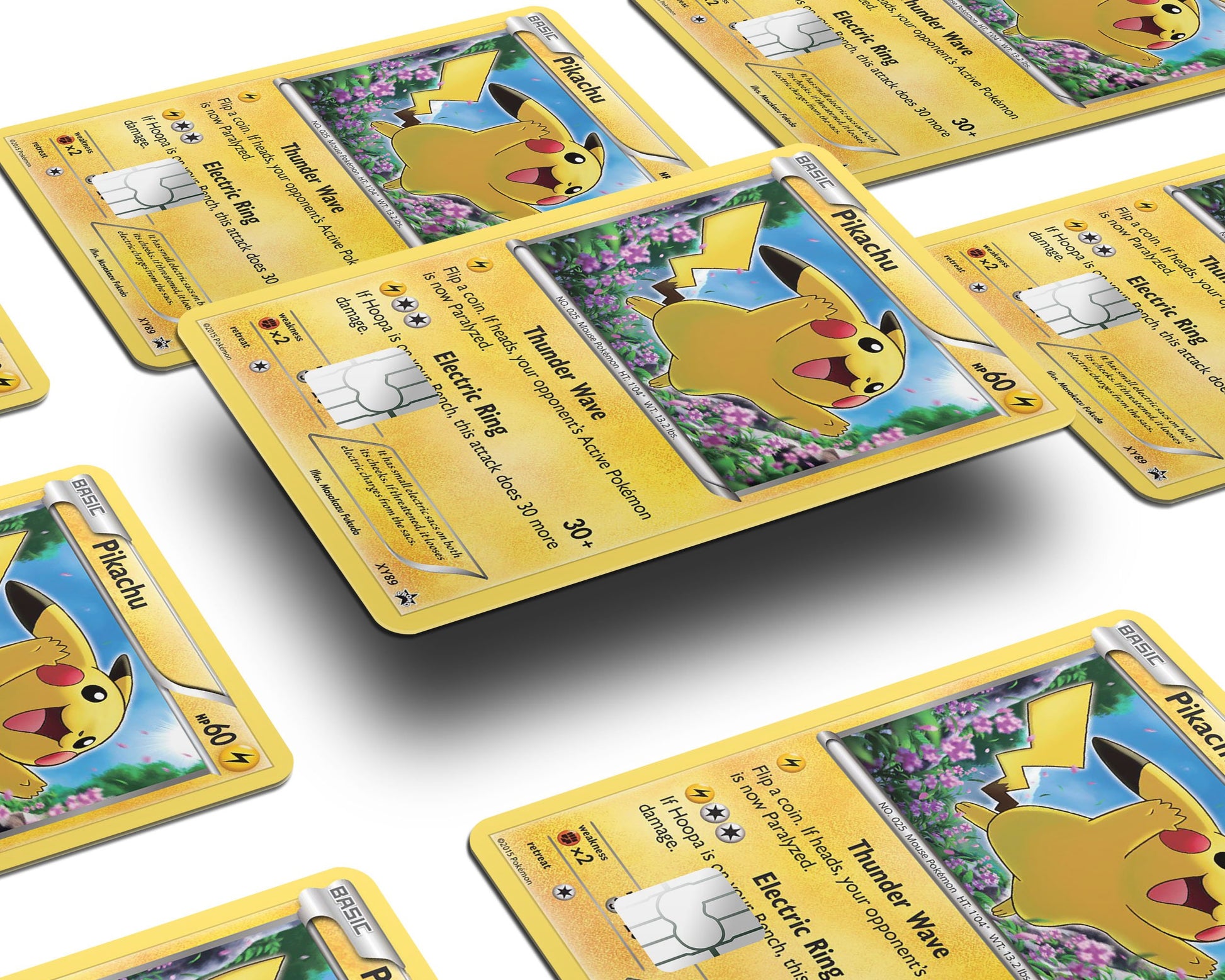 Anime Town Creations Credit Card Cute Pikachu Pokemon Card Half Skins - Anime Pokemon Skin
