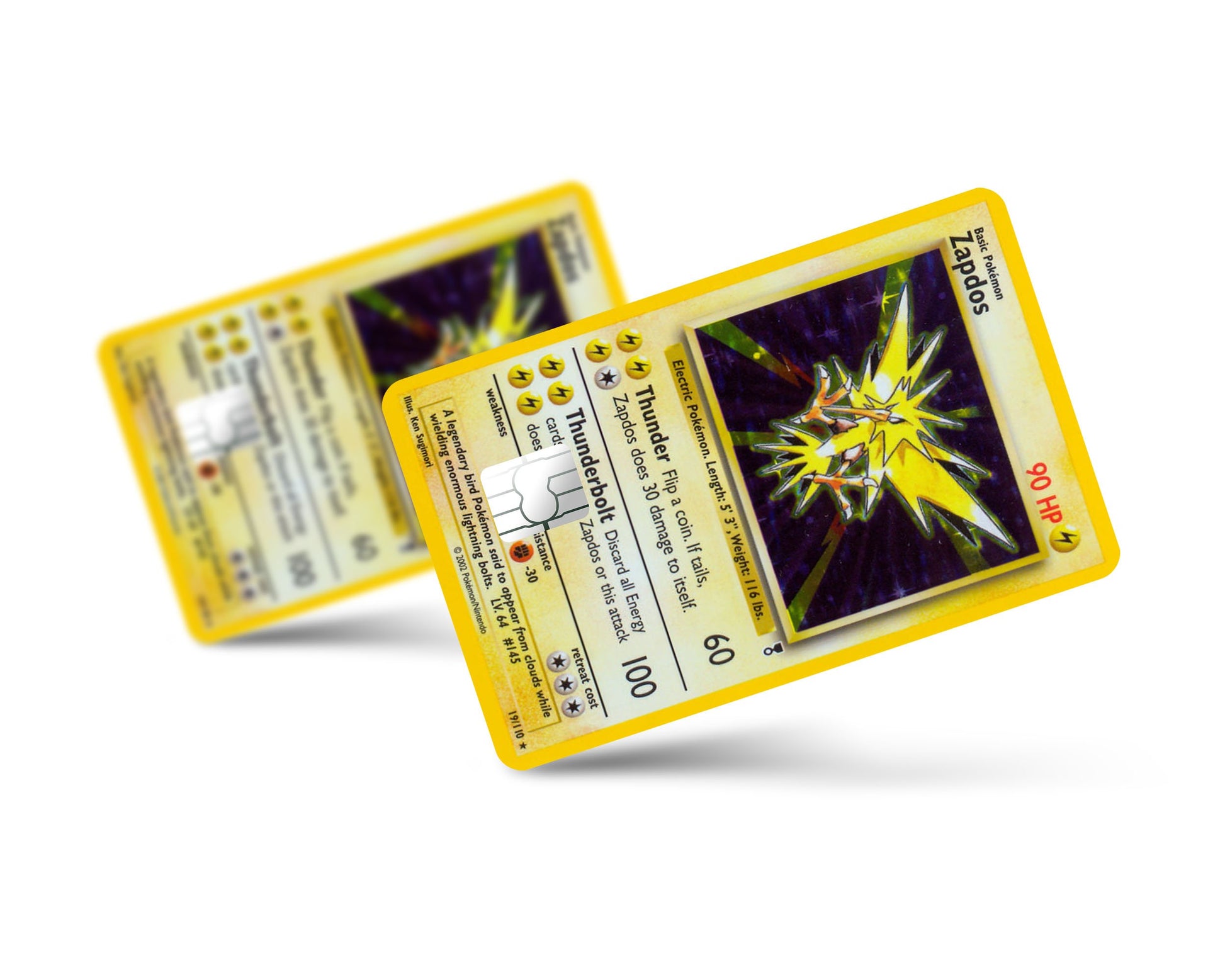Anime Town Creations Credit Card Zapdos Pokemon Card Full Skins - Anime Pokemon Skin