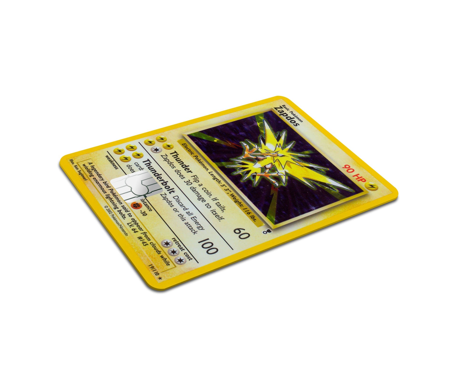 Anime Town Creations Credit Card Zapdos Pokemon Card Full Skins - Anime Pokemon Skin