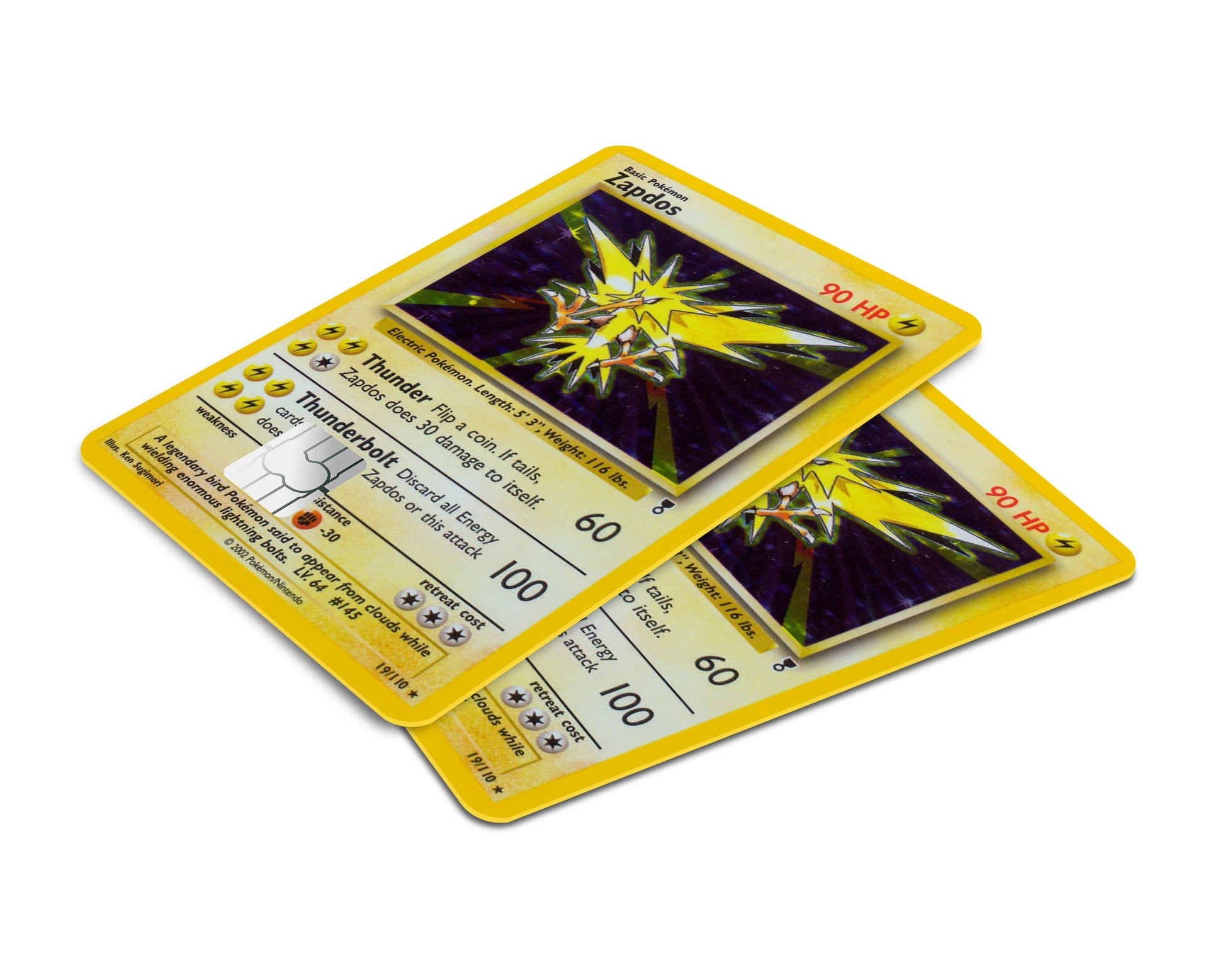 Anime Town Creations Credit Card Zapdos Pokemon Card Window Skins - Anime Pokemon Skin