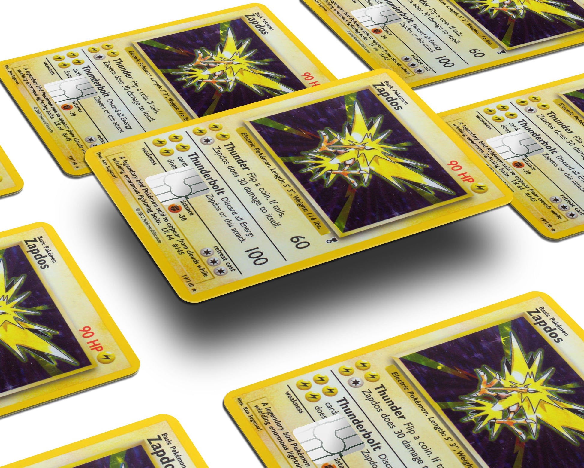 Anime Town Creations Credit Card Zapdos Pokemon Card Half Skins - Anime Pokemon Skin