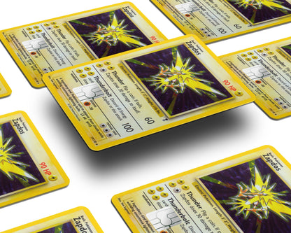 Anime Town Creations Credit Card Zapdos Pokemon Card Half Skins - Anime Pokemon Skin