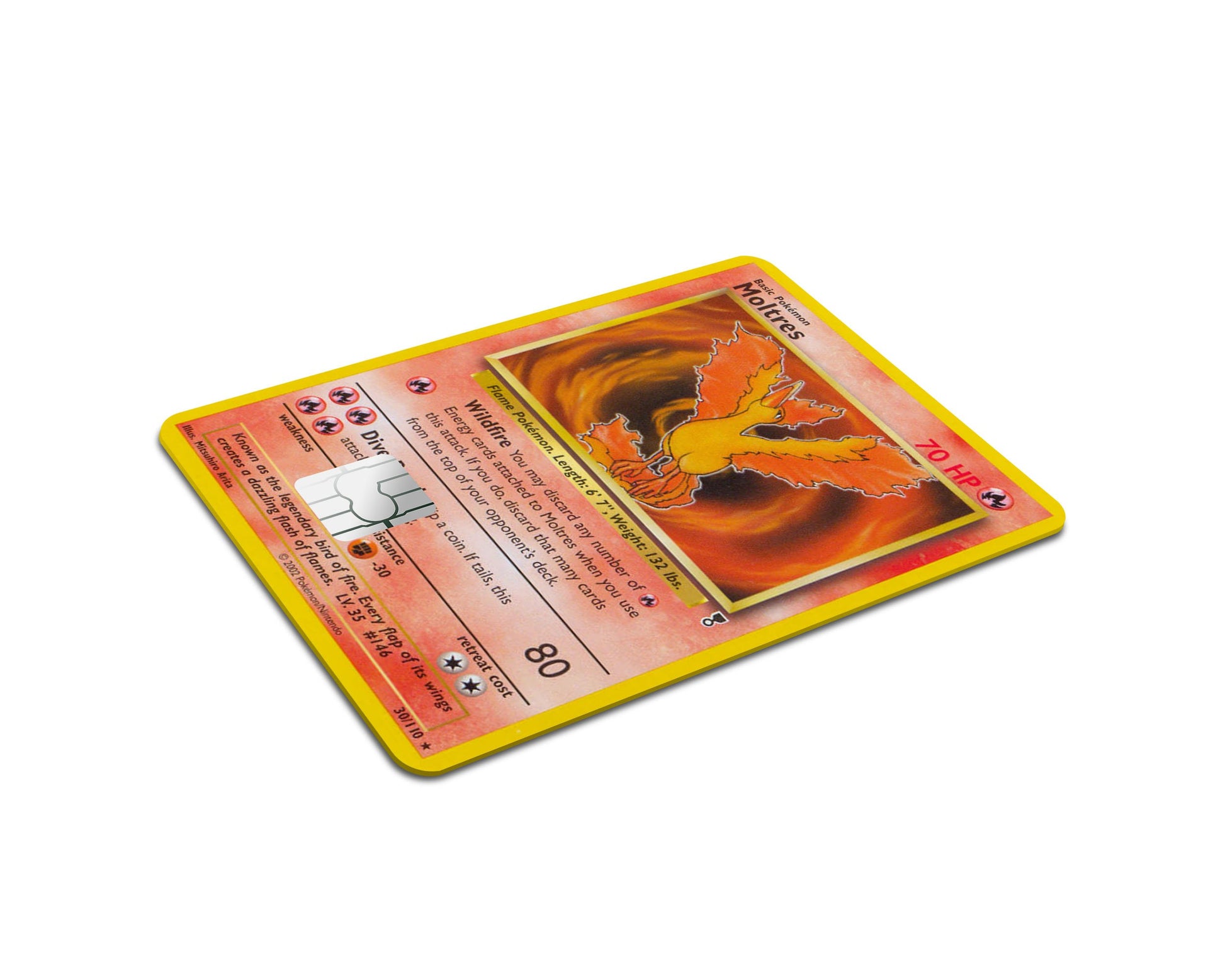 first edition moltres pokemon card Moltres Pokemon Card Credit Card Skin – Anime Town Creations