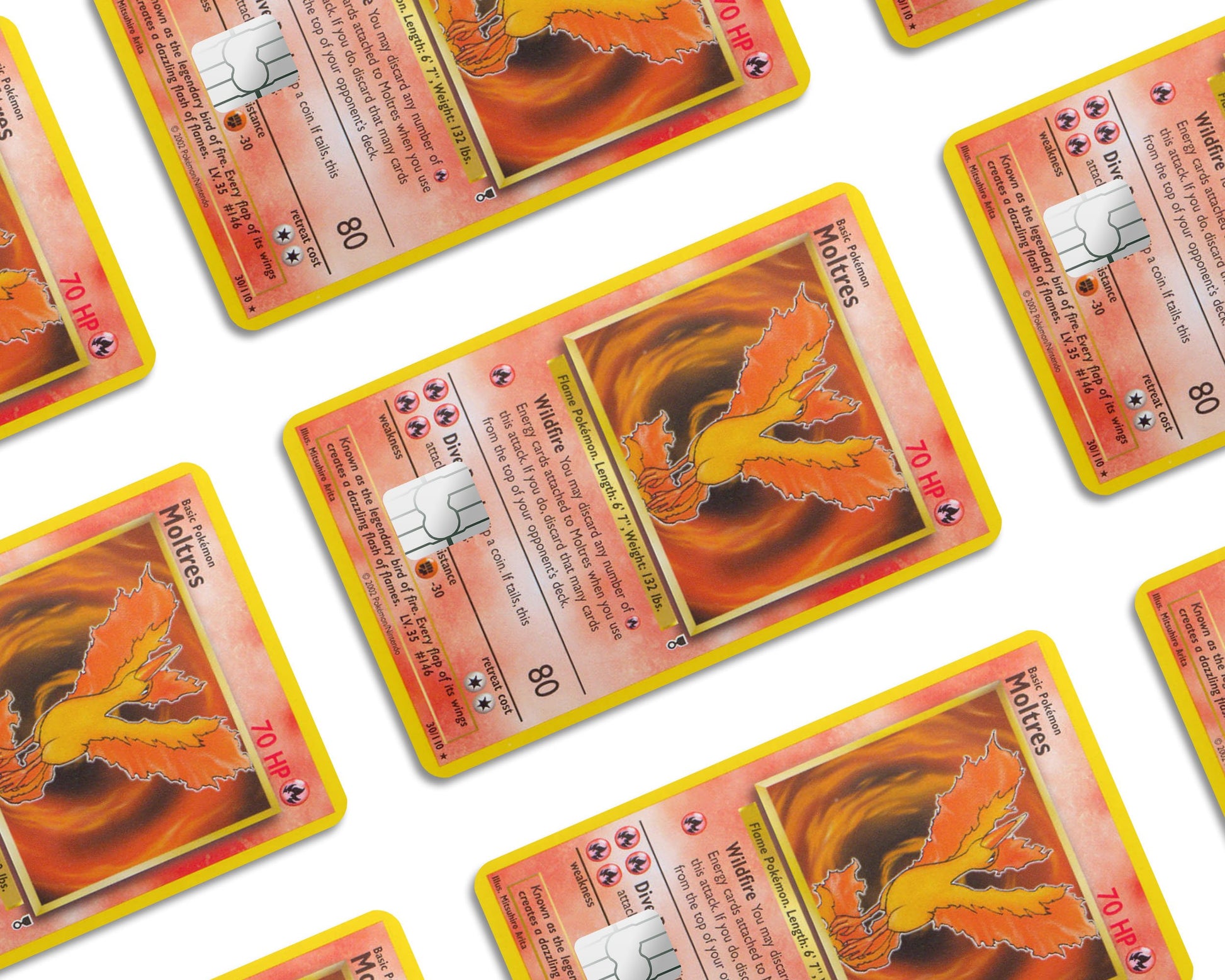 Anime Town Creations Credit Card Moltres Pokemon Card Half Skins - Anime Pokemon Skin