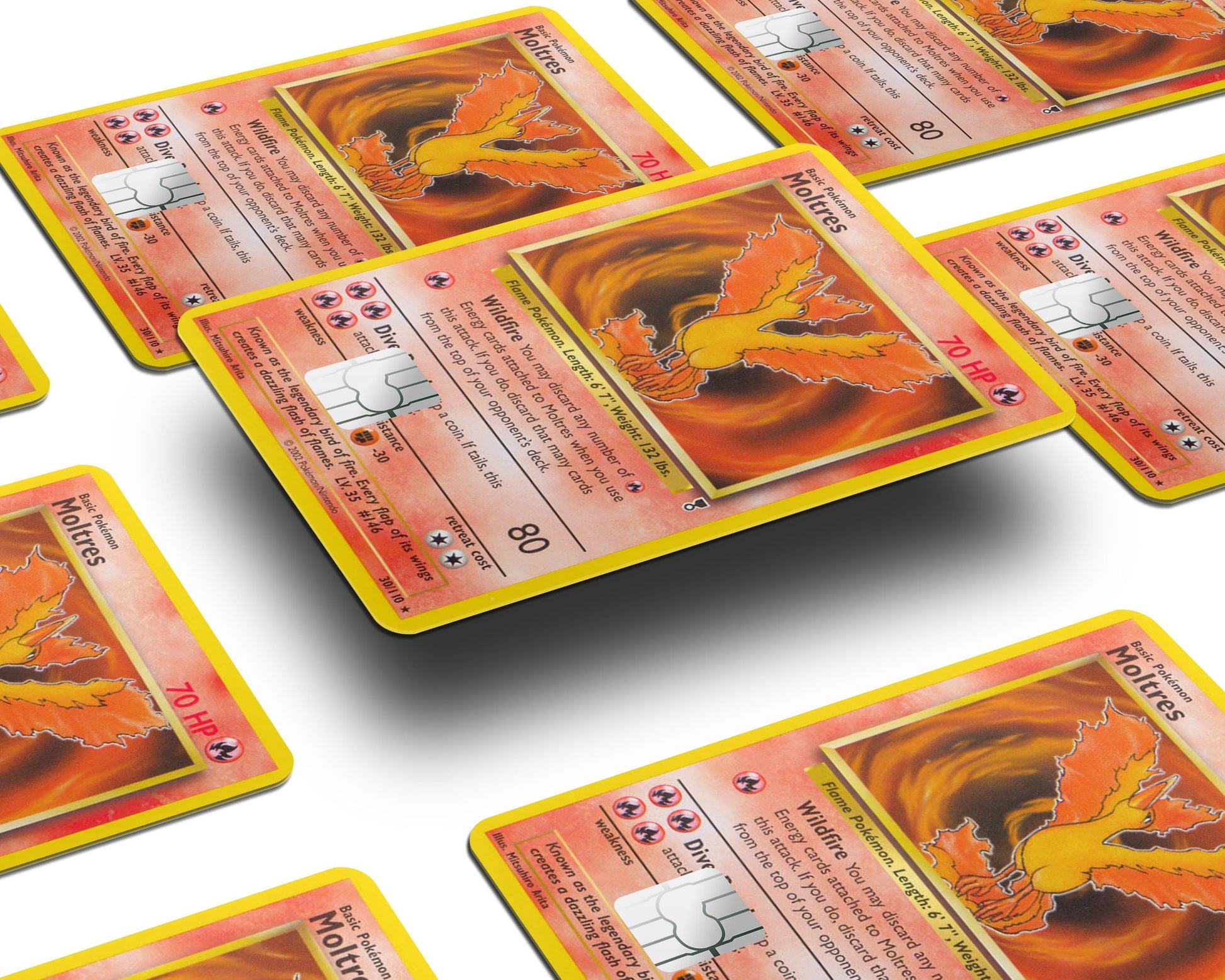 Anime Town Creations Credit Card Moltres Pokemon Card Half Skins - Anime Pokemon Skin