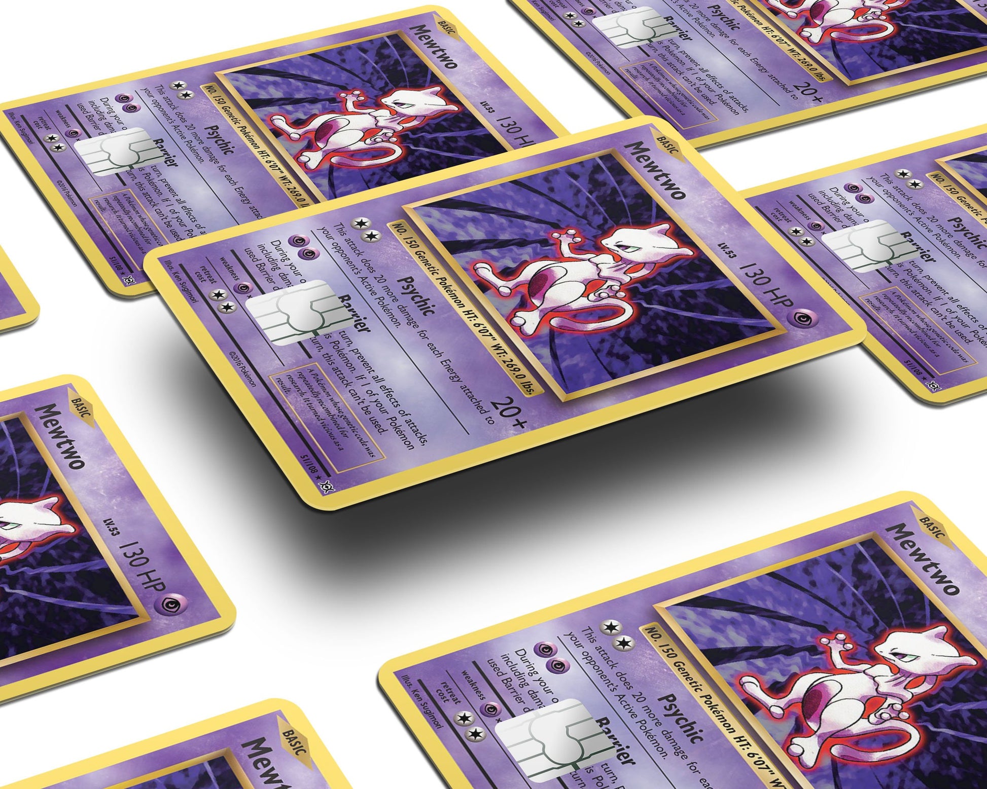 Mewtwo Pokemon Card Credit Card Skin Anime Town Creations Mewtwo Pokemon Card Credit Card Skin Anime Town Creations