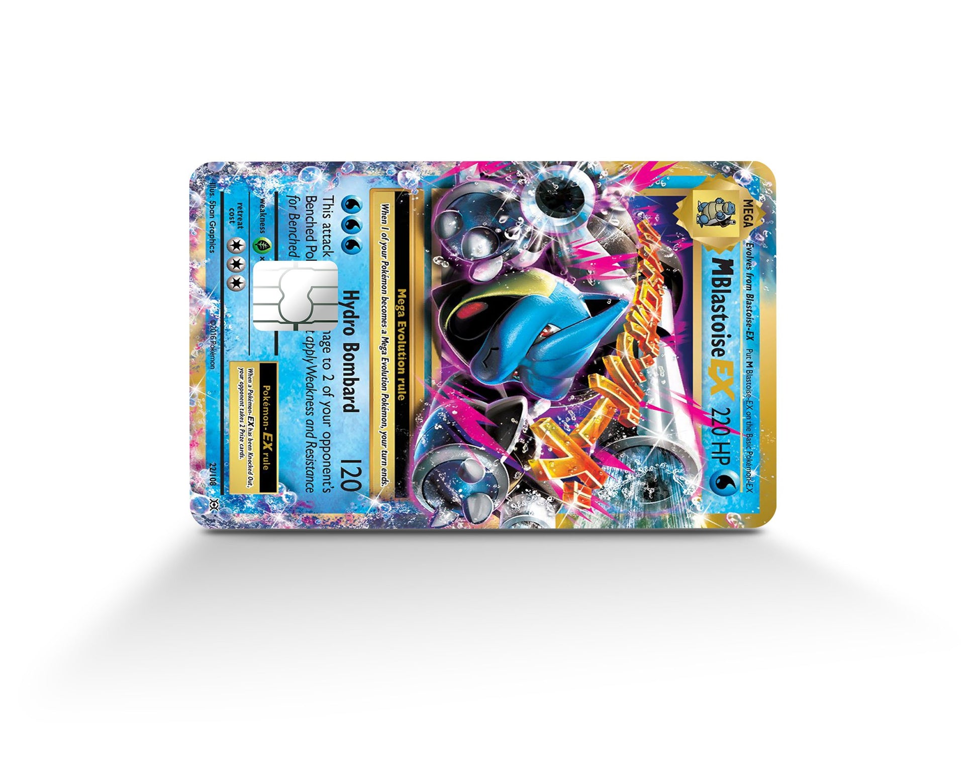 blastoise pokemon card mega Mega Blastoise Pokemon Card Credit Card Skin – Anime Town Creations