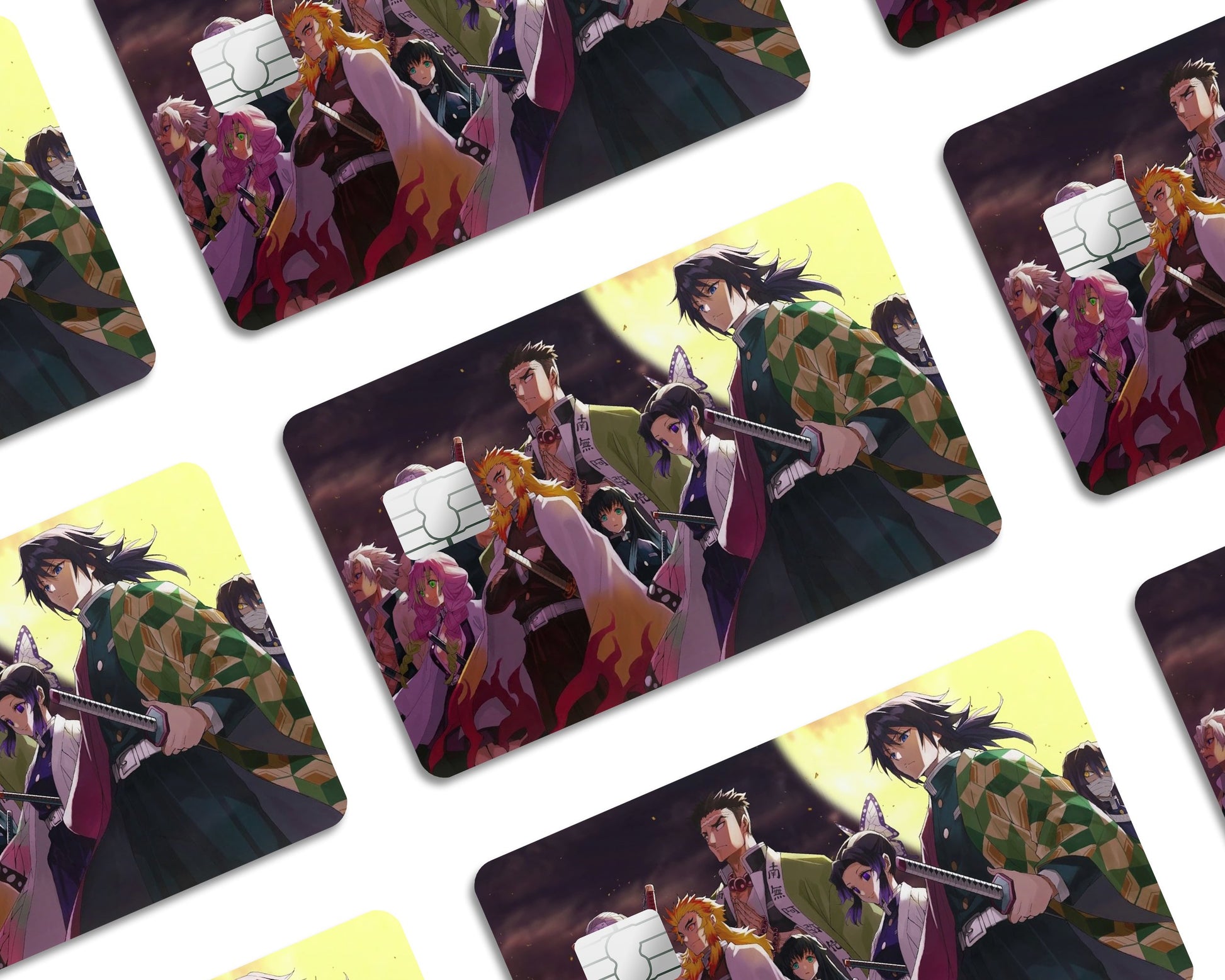 Anime Town Creations Credit Card Demon Slayer Hashiras Half Skins - Anime Demon Slayer Skin