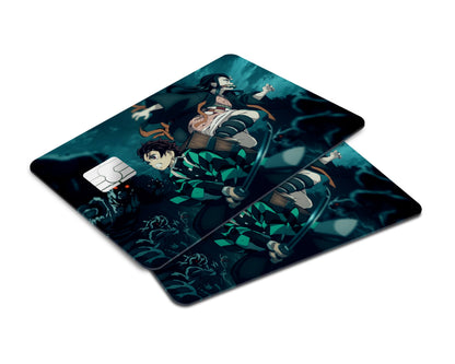 Anime Town Creations Credit Card Demon Slayer Tanjiro & Nezuko Intro Window Skins - Anime Demon Slayer Skin