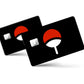 Anime Town Creations Credit Card Uchiha Clan Logo Full Skins - Anime Naruto Credit Card Skin