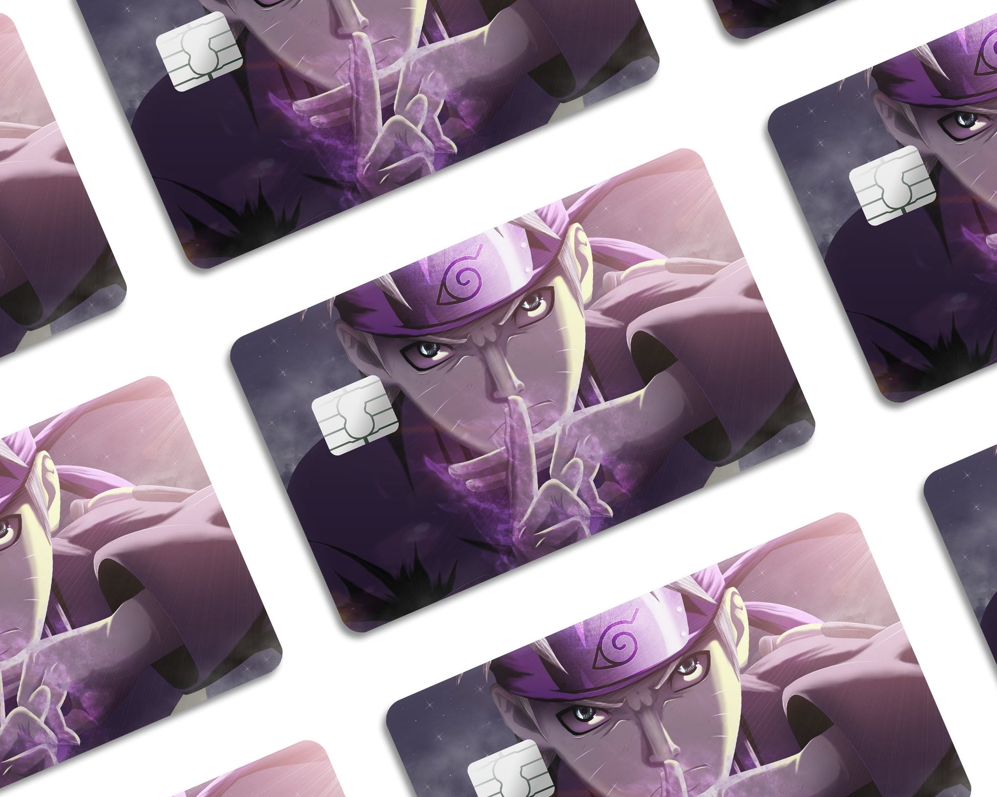 Anime Town Creations Credit Card Naruto Purple Half Skins - Anime Naruto Credit Card Skin