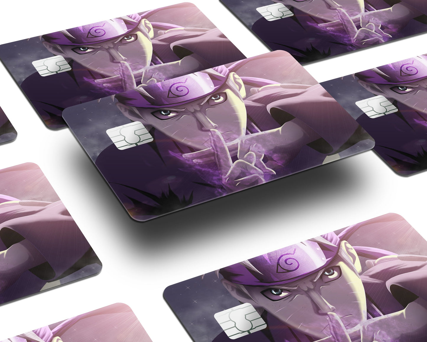Anime Town Creations Credit Card Naruto Purple Half Skins - Anime Naruto Credit Card Skin