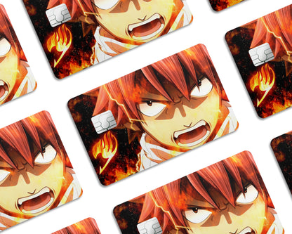 Anime Town Creations Credit Card Fairy Tail Natsu Dragneel Half Skins - Anime Fairy Tail Credit Card Skin
