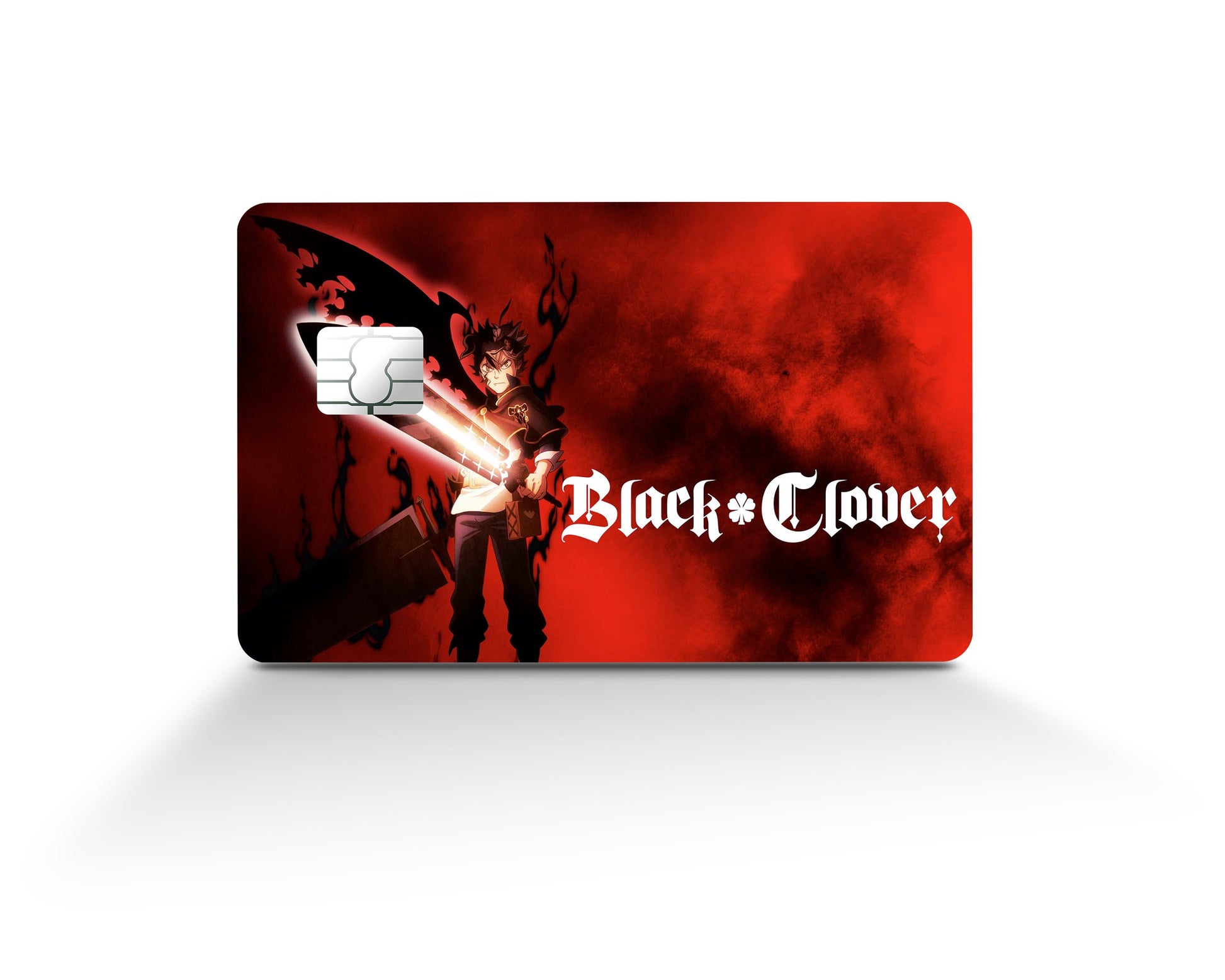 Anime Town Creations Credit Card Black Clover Asta Red Full Skins - Anime Black Clover Credit Card Skin
