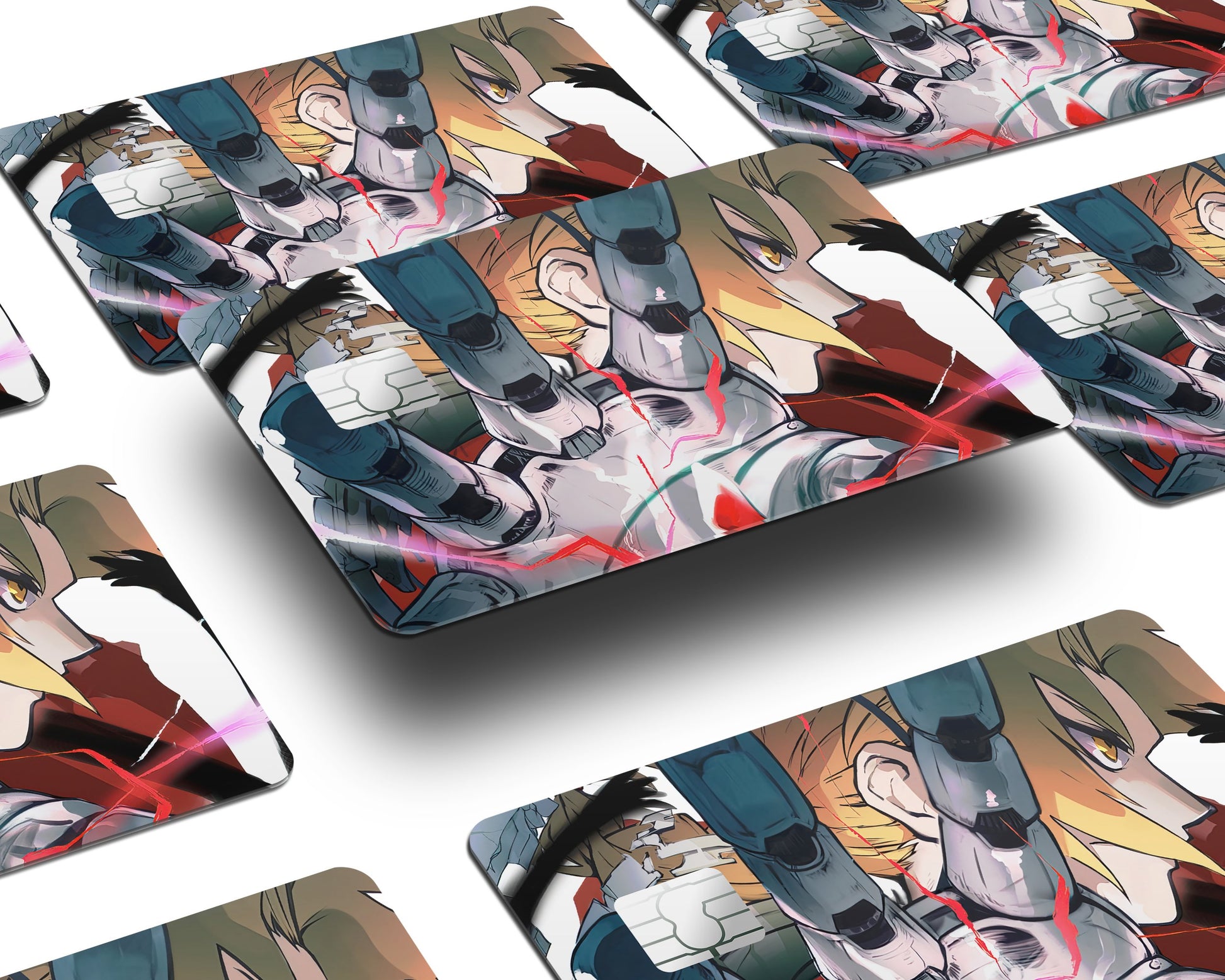Anime Town Creations Credit Card Full Metal Alchemist Edward Half Skins - Anime Full Metal Alchemist Credit Card Skin