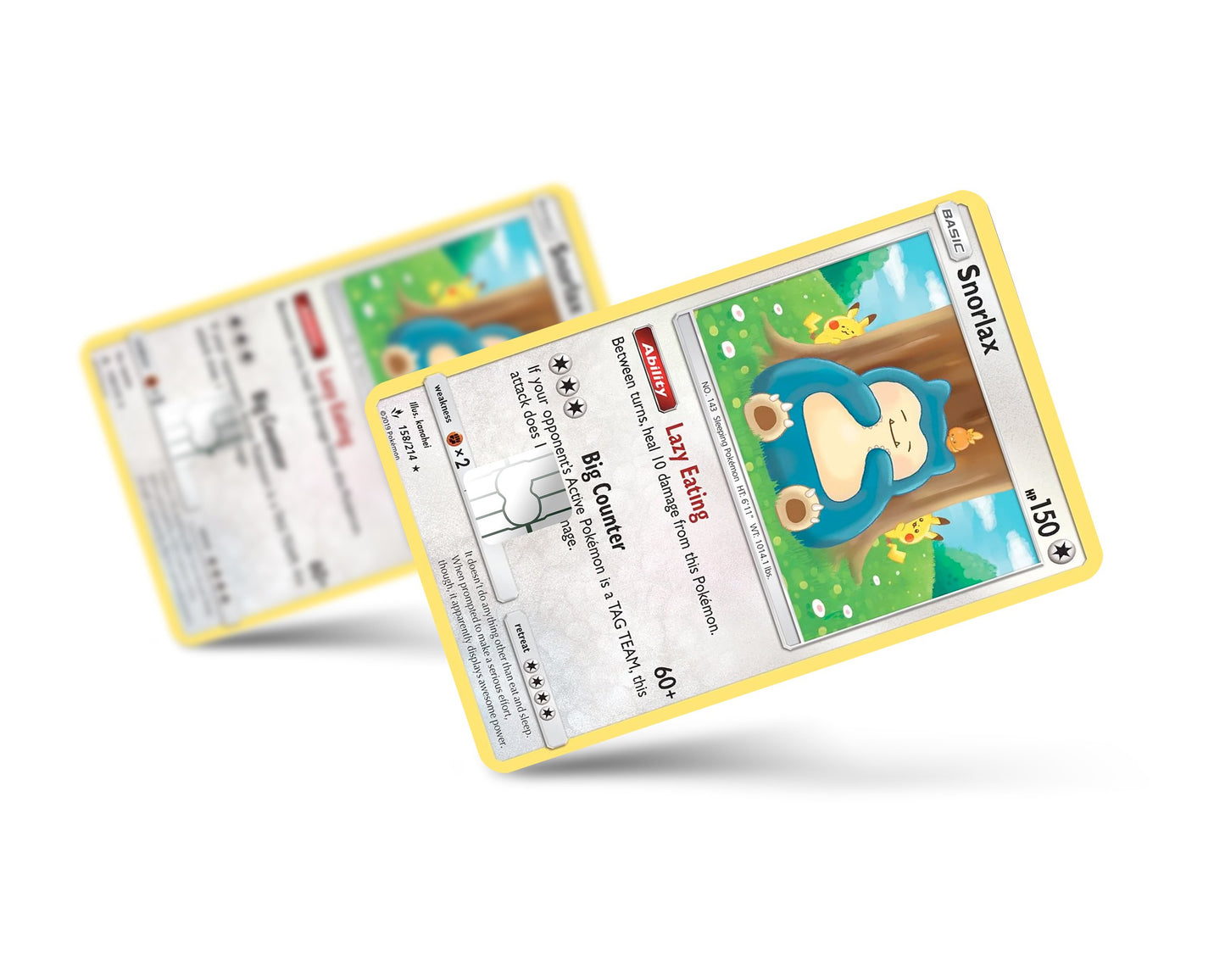 Anime Town Creations Credit Card Lazy Snorlax Pokemon Full Skins - Anime Pokemon Credit Card Skin